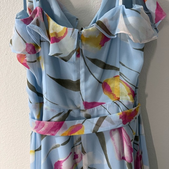 WHBM Sleeveless Ruffle Faux Wrap Dress size 10 NWOT - Picture 3 of 7